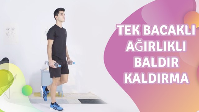 Tek bacaklı ağırlıklı baldır kaldırma - Sağlığa bir Adım