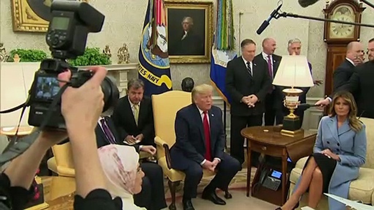 Donald Trump greets "longtime friend" Turkish counterpart at White House