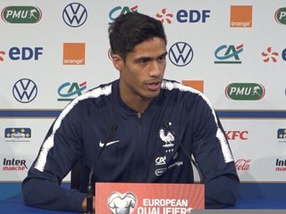 Bleus - Varane : "La 100e de Deschamps ? Ça impose le respect"