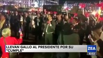 López Obrador cumple 66 años y le cantan ‘Las Mañanitas’ con mariachi