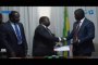 RTG/Passation de charge entre le ministre Justin Ndoundangoye et le nouveau ministre des transports, des infrastructures, de l’Equipement et des travaux publics, Hugues Mbadinga Madiya