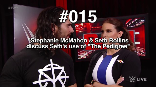 Promo #015 - Stephanie McMahon & Seth Rollins discuss Seth's use of The Pedigree