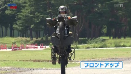 自衛隊のバイク部隊 訓練体験! その１ ーブレーキターン・アクセルターン・忍者乗り等々ー