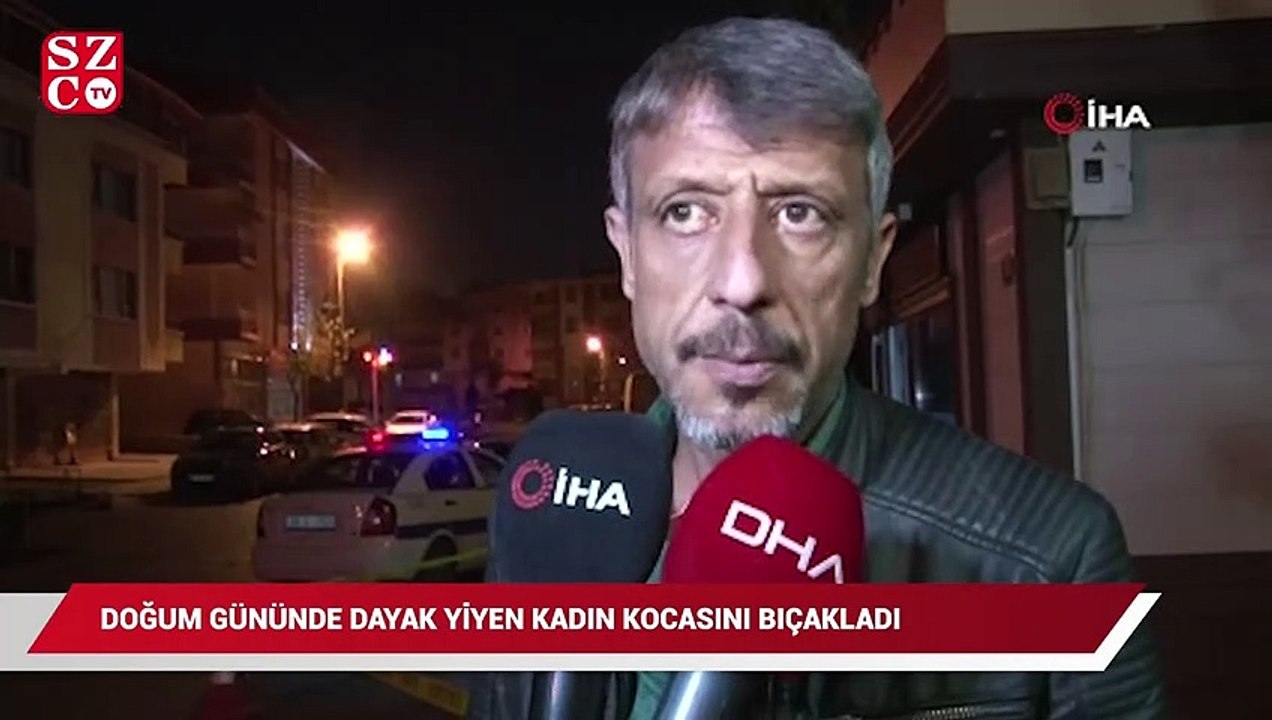 Doğum gününde dayak yiyen kadın kocasını bıçakladı