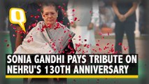 Congress Interim President Sonia Gandhi Pays Homage to Jawaharlal Nehru