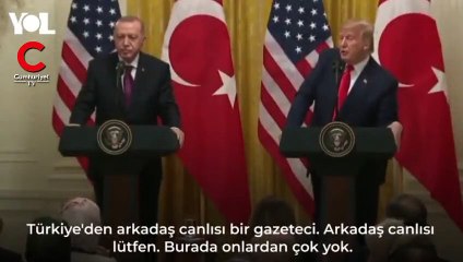 Trump'tan Kaplan'a: Gazeteci olduğunuza emin misiniz?