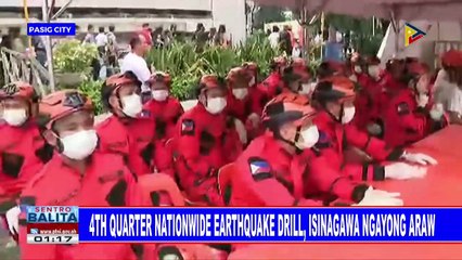 4th quarter nationwide earthquake drill, isinagawa ngayong araw