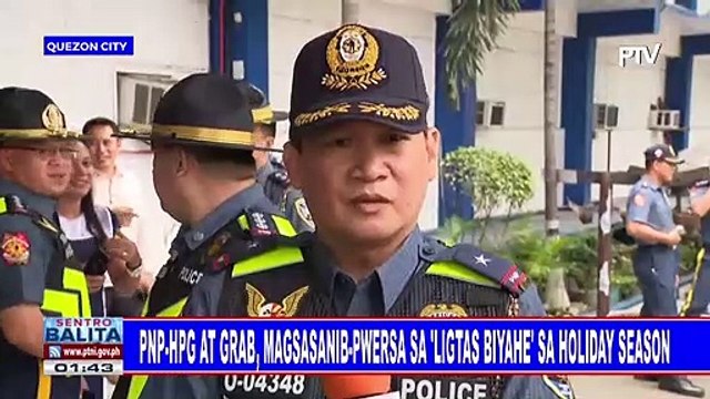 PNP-HPG at Grab, magsasanib-pwersa sa 'ligtas biyahe' sa holiday season