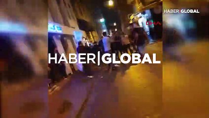 Taksim'de ortalık bir anda karıştı! Tekme ve yumruklar havada uçuştu