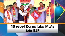 15 rebel Karnataka MLAs join BJP