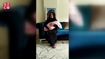 Rabia Naz’ın annesi 40 günlük bebeğiyle tepki gösterdi