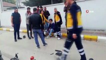 Otomobil ile motosiklet kafa kafaya çarpıştı: 2 yaralı