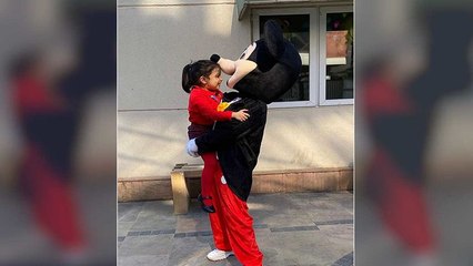 Ahead of Children’s Day, MS Dhoni's Daughter Ziva Dhoni Gets A Surprise Visit At School From Mickey Mouse