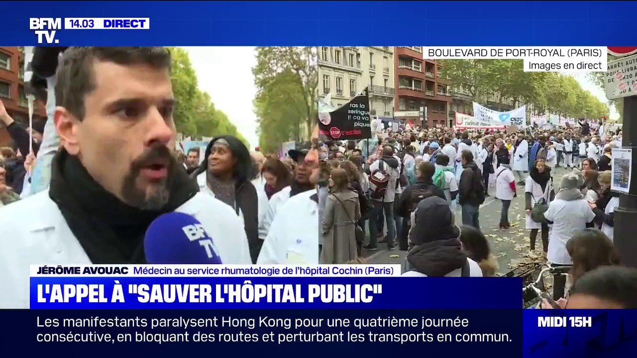 Manifestation pour sauver l'hôpital public: "Les infirmières n'en peuvent plus, tous les jours elles sont en pleurs"
