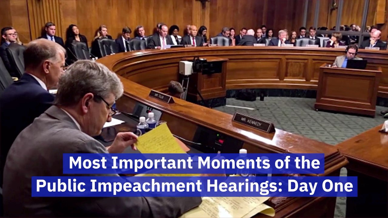 Day One Of The Public Impeachment Hearings