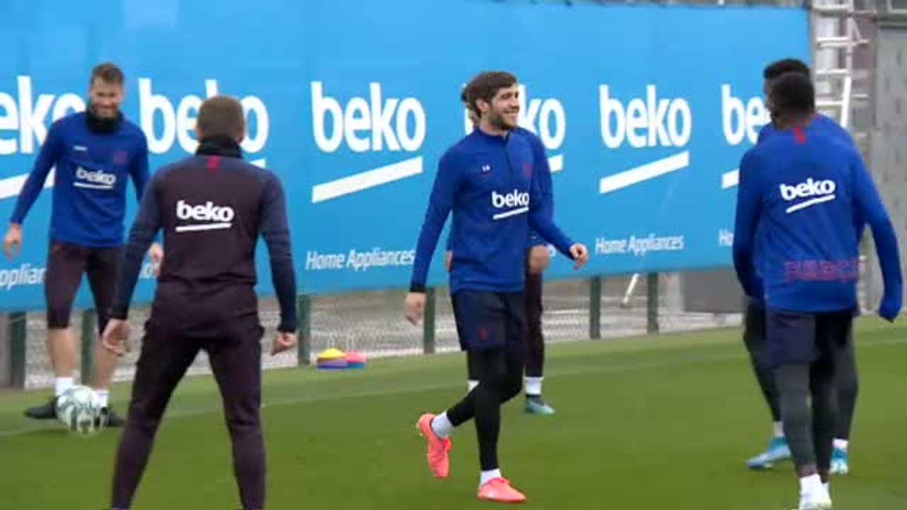 El Barcelona vuelve a los entrenamientos tras la victoria en Cartagena