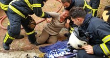 Yangında kedilerinin öldüğünü gören kadın sinir krizi geçirdi