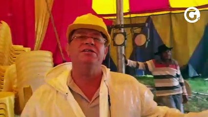 Circo fica alagado e proprietário contabiliza prejuízos, em Cariacica
