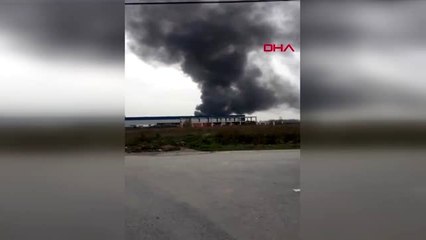 Sakarya geri dönüşüm fabrikasında yangın 1