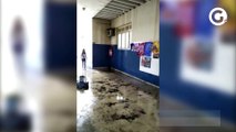 Chuva alaga escola em Vitória