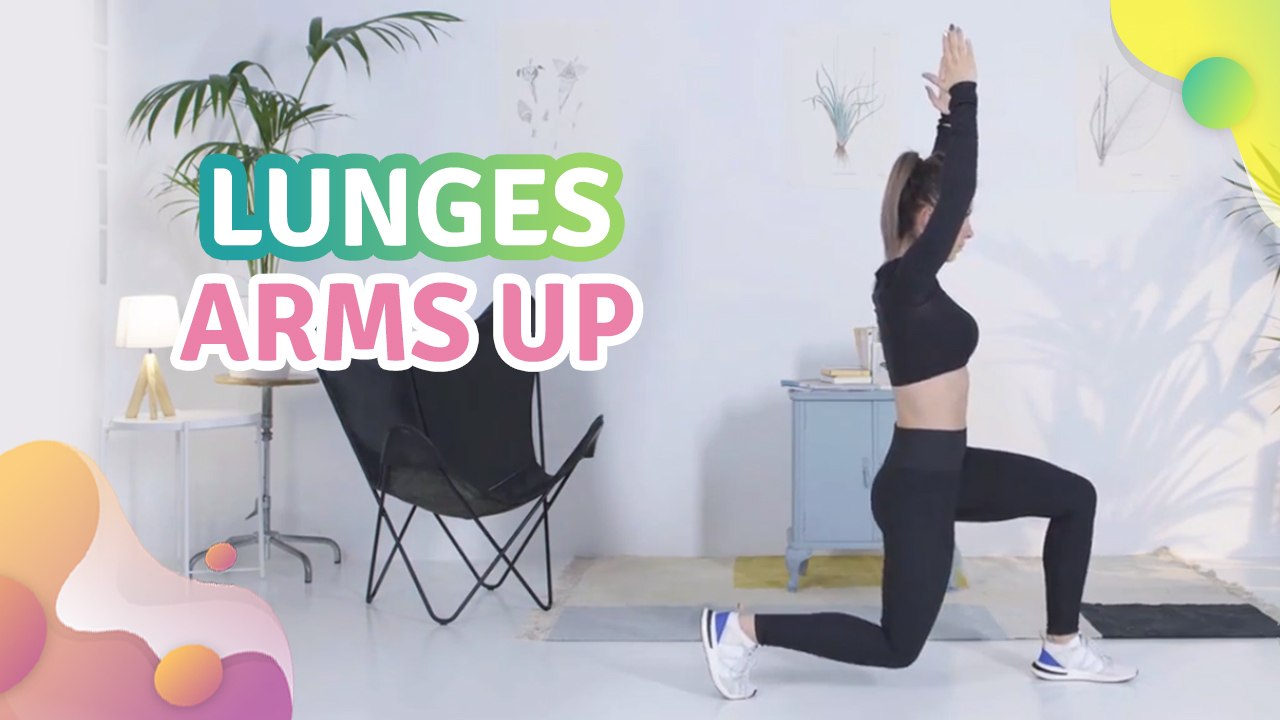 Lunges, arms up - Step to Health