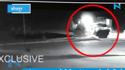 WATCH : Drunk JCB driver overturns police jeep in Jodhpur