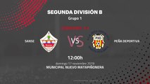 Previa partido entre Sanse y Peña Deportiva Jornada 13 Segunda División B