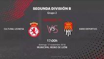 Previa partido entre Cultural Leonesa y Haro Deportivo Jornada 13 Segunda División B