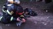 Après l'avoir sauvé d'un incendie, ce pompier tente de sauver un chat avec un masque à oxygène