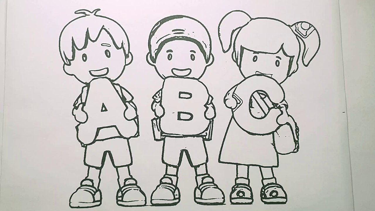 Learn Colors with Glitter ABC l Alphabets Coloring Pages l Educational Video l For Kids & Toddlers l Rainbow Art l  Couleur les enfants dans  apprendre dans