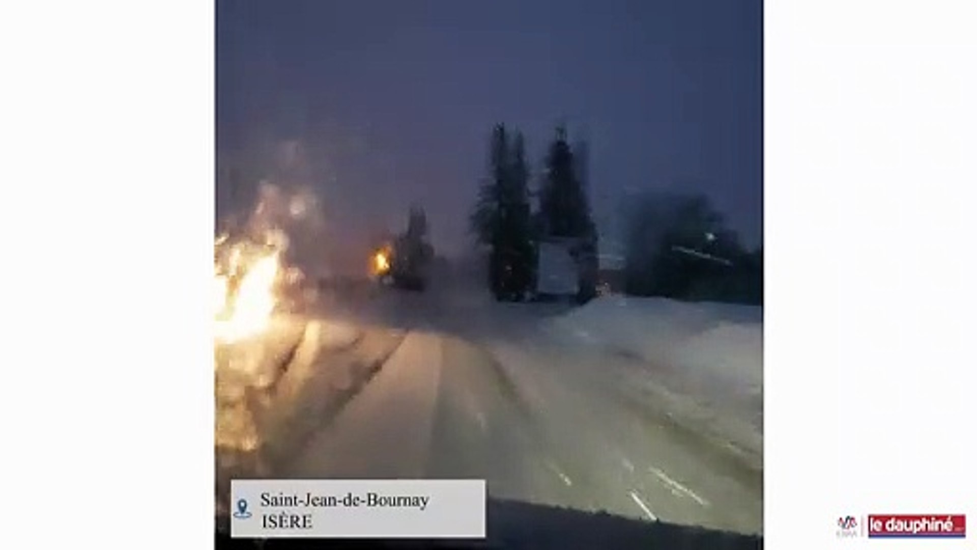 Neige à Saint Jean-de-Bournay - Vidéo Dailymotion