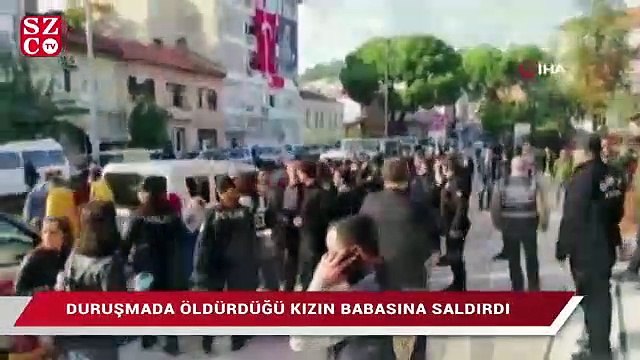 Cinayet sanığı duruşmada öldürdüğü kızın babasına saldırdı