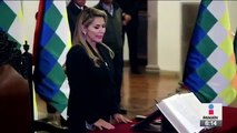 La presidenta interina de Bolivia, Jeanine Áñez, niega un 