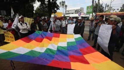 Campesinos protestan en Guatemala en rechazo al "golpe racista" a Evo Morales