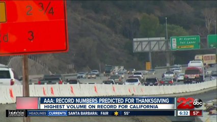 AAA: Record Numbers Predicted to Hit the Highways for Thanksgiving