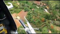 Helicóptero da NOTAer em resgate em Santa Leopoldina