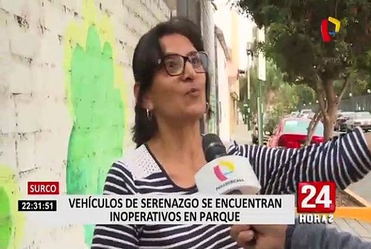 Surco: decenas de vehículos de Serenazgo inoperativos desde hace seis meses en un parque