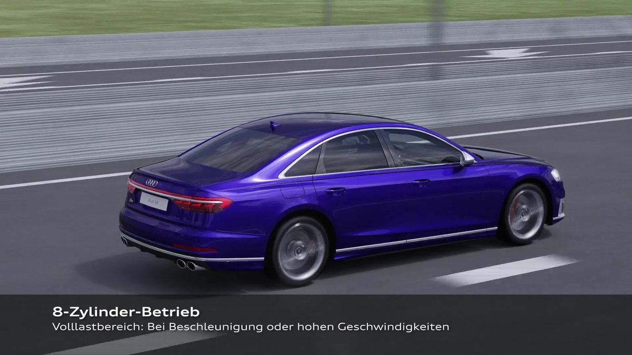 Der neue Audi S8 Cylinder on demand Animation