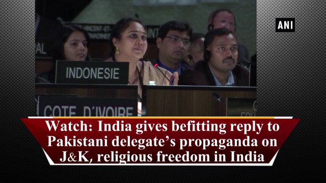 India gives befitting reply to Pakistani delegate’s propaganda on J&K, religious freedom in India
