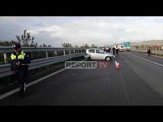 Report TV -Aksident në Mamurras, plagoset shoferja