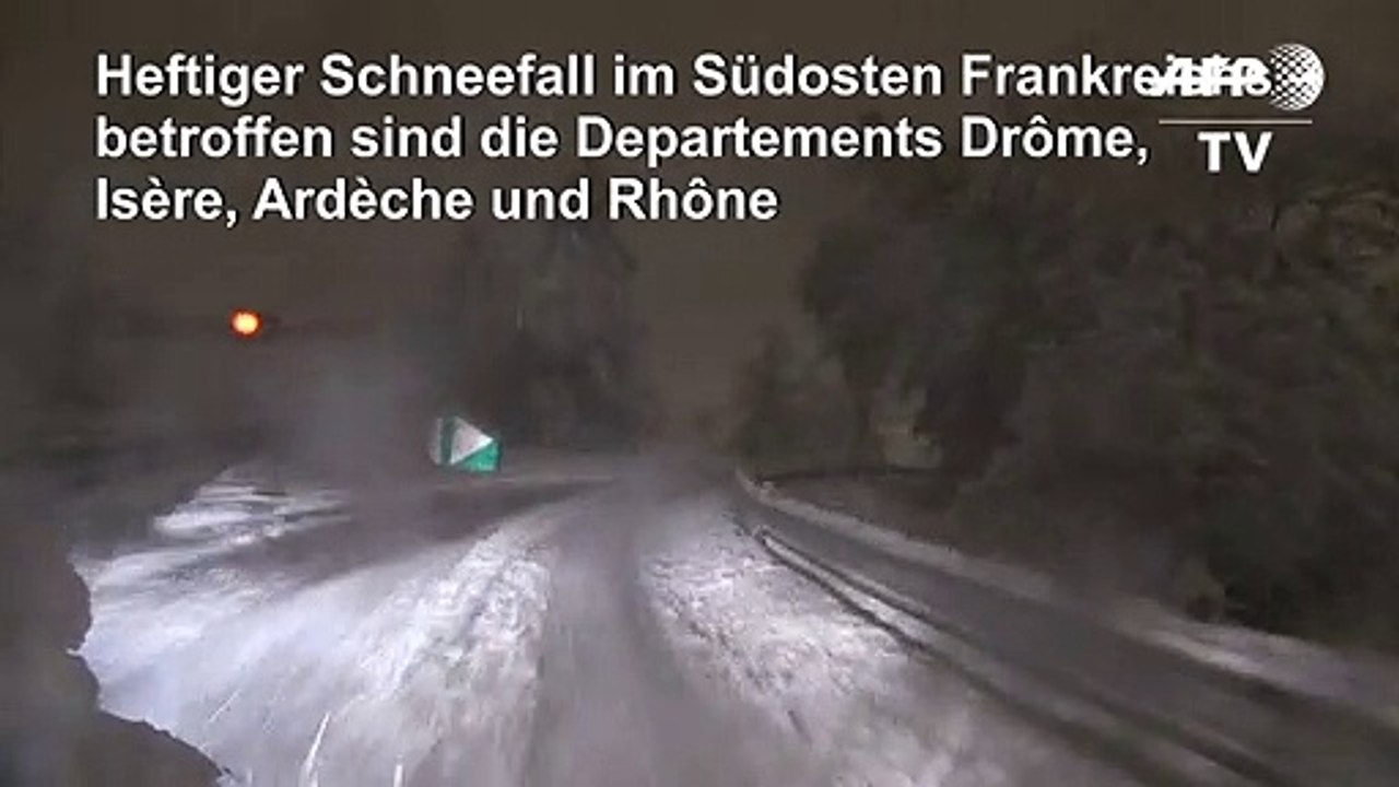 Schwere Schneefälle in Südostfrankreich: Hunderttausende ohne Strom