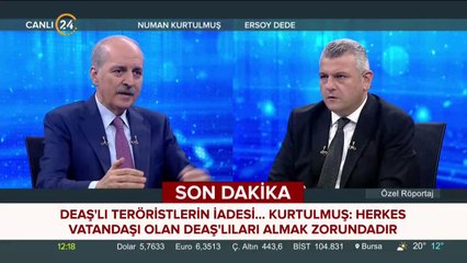 Numan Kurtulmuş 24 TV'de