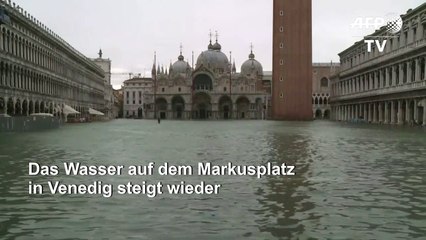 Venedig: Das Wasser auf dem Markusplatz steigt wieder