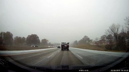 Snow Creates Slippery Situation on Freeway