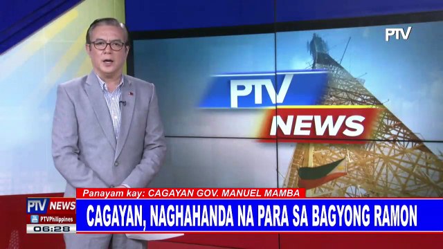 Panayam ng #PTVNews kay Cagayan Gov. Manuel Mamba kaugnay ng bagyong #RamonPH