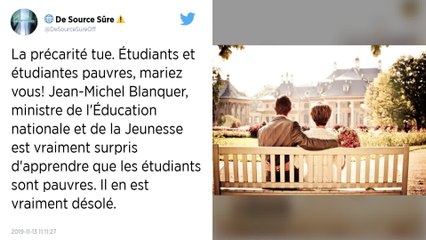 Précarité étudiante. Il y a « encore de très grands progrès à faire », reconnaît Jean-Michel Blanquer