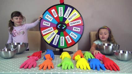 Sophia e Isabella - Desafio das Cores na Roleta e Slime Parte 1