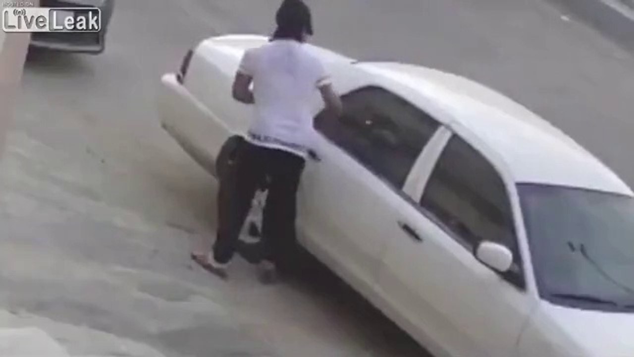 A man lights car on fire goes wrong