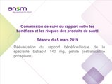 Réévaluation du rapport bénéfice/risque de la spécialité Estracyt 140 mg, gélule (estramustine phosphate)