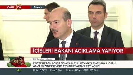 İçişleri Bakanı Süleyman Soylu konuşuyor